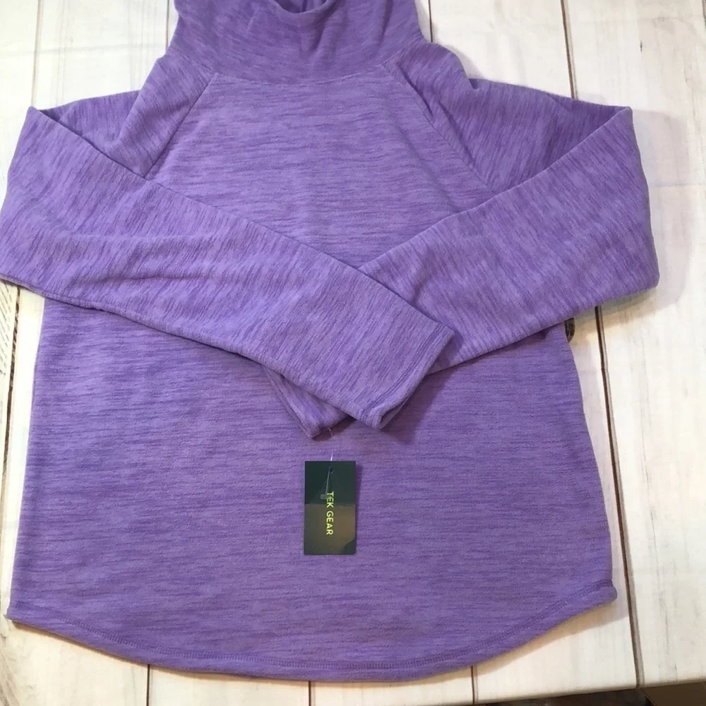 Tek Gear Ultra Soft Fleece Hooded Sweatshirt Heather Purple Girls 18/20 XXL New
